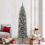  Umjetno vitko božićno drvce Zelena i bijela 210 cm | shoptok.hr