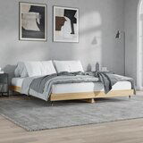 Maison Chic Posteljni okvir - Dvoposteljna postelja - Zakonska postelja brez vzmetnice hrast 120x200 cm inženirski les-J11945, (21770160) | Shoptok.si