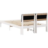  Okvir kreveta s uzglavljem Bijela i svijetlosiva 120 x 200 cm | shoptok.hr