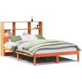 vidaXL Krevet s regalom za knjige bez madraca 160x200 cm od borovine | shoptok.hr