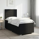  LED okvir za krevet s madracem Crna 90 x 200 cm Tkanina | shoptok.hr
