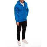 Edoti Unzipped men's BASIC hooded sweatshirt - blue Cene