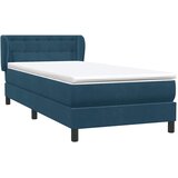 Box Spring krevet s madracem tamnoplavi 80x210 cm baršun | shoptok.hr