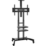 ONKRON Mobile TV Stand for 50-83” TVs with Wheels Shelves Height Adjustable Rolling TV Cart, Black TS1881-B Cene