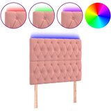 Maison Chic led posteljno vzglavje - vzglavna omarica - nočna omarica roza 90x7x118/128 cm žamet, (21707266) Cene