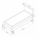 Hanah home bračni krevet marvel 120 x 200 grey