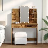  Toaletni stol s LED svjetlima Staro drvo 96x40x142 cm | Eponuda.ba