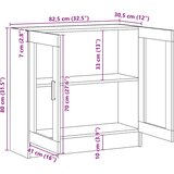  Vitrina siva boja betona 82,5 x 30,5 x 80 cm konstruirano drvo | shoptok.hr