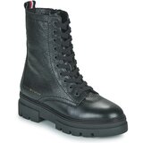 Tommy Hilfiger Polškornji MONOCHROMATIC LACE UP BOOT Črna Cene