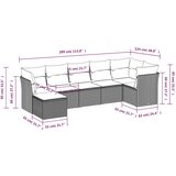  7-dijelni set vrtnih sofa od poliratana s jastucima bež | shoptok.hr