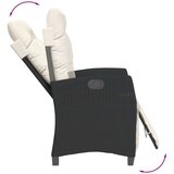  7-dijelni vrtni blagovaonski set s jastucima crni od poliratana | shoptok.hr