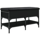  The Living Store Klop za čevlje črna 82x42x45 cm inženirski les - Klop Za Čevlje, (21453382) | Shoptok.si