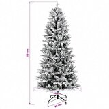  Umjetno božićno drvce s kuglicom 210 cm 300 LED lampica - Zelena i bijela 210 cm s LED-ima i crnim lopticama | shoptok.hr