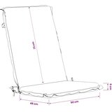  Jastuk za stolac s visokim naslonom GEMERT 2 kom. - Crna (melange) 120 x 50 x 6 cm 2 | shoptok.hr