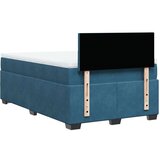 vidaXL Krevet s oprugama i madracem tamnoplavi 120 x 190 cm baršun | shoptok.hr