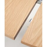 Kave Home Raztegljiva jedilna miza z mizno ploščo v hrastovem dekorju v naravni barvi 90x120 cm Montuiri – | Shoptok.si