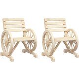 Maison Chic Vrtni Stoli - Stol za vrt 2 kosa 58x58x78,5 cm trden les jelke JS481, (21877199) Cene