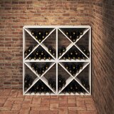  Stalak za vino 4 pcs Bijelo 62 x 25 x 62 cm Čvrsto borovo drvo | shoptok.hr