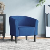vidaXL fotelj rjavo za noge modro blago | Shoptok.si