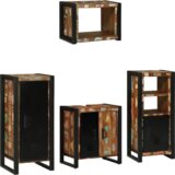 vidaXL Set namještaja za kupaonicu 4 pcs Čvrsto reciklirano drvo | shoptok.hr