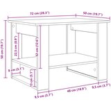  Kava Stol Sonoma hrast 72 x 50 x 50 cm Konstruirano drvo | shoptok.hr