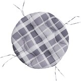 vidaXL Okrugli jastuk sivog kariranog uzorka Ø 60 x 11 cm Oxford tkanina Cijene