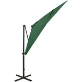  Vrtni senčnik z LED lučkami zelen 250 cm | Shoptok.si