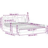  Postelja z vzmetnico siva 160x200 cm umetno usnje, (21111179) | Shoptok.si
