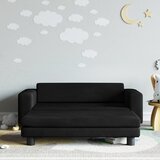 The Living Store Otroški kavč s stolčkom za noge črna 100x50x30 cm žamet - Otroški Kavč, (21493835) | Shoptok.si
