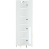 vidaXL Visoka omara bela 34,5x34x180 cm inženirski les | Shoptok.si