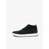 Timberland Black Mens Ankle Leather Sneakers Davis Square F/L Chu - Men