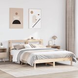 Maison Chic Posteljni okvir - Dvoposteljna postelja - Zakonska postelja brez vzmetnice 160x200 cm trdna borovina-J3229, (21762909) | Shoptok.si