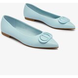 Resti Blue Women's Spike Ballerinas with Manixy Nose Decoration | Shoptok.si
