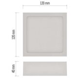  LED svetilo nadometno NEXXO, kvadratno, belo, 7,6W, nastavljiva CCT | Shoptok.si