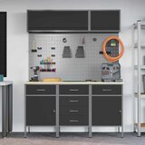  Set radnih ormarića s ladicama s pohranom 8 kom. Crna | shoptok.hr