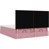 vidaXL Otomanski posteljni okvir z vzmetnicami roza 180x200cm žamet, (21608903) | Shoptok.si
