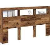  Omarica za vzglavje postelje LED starinski les 180x17x102 cm | Shoptok.si