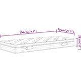  Madrac s džepičastim oprugama srednji 70x200 cm | shoptok.hr