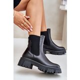 Big Star Insulated Chelsea slip-on ankle boots made of eco leather Big Star black | shoptok.hr