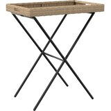  Sklopivi stol s pladnjem bež 65 x 40 x 75 cm od poliratana | shoptok.hr