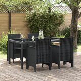 vidaXL Vrtni stol Set 4 Antracit Poli Ratan Srednje Lahki | Shoptok.si