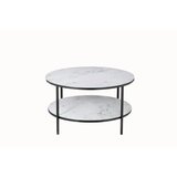 Livetastic Klubska Miza Marble, Bela, Črna | Shoptok.si