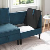 SOFA s pohranom Plava Baršun | shoptok.hr