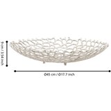 Eglo 427488 - Dekorativna činija KIMITSU Ø 45 cm srebrna | Eponuda.com