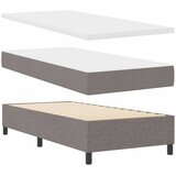  LED Box Spring Krevet Sivo-smeđa 90 x 200 cm tkanina | shoptok.hr