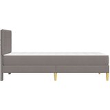  Krevetna konstrukcija Sivo-smeđa 90 x 190 cm Poliester | shoptok.hr