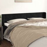  Uzglavlje s ušima crni 203x16x78/88 cm baršunasti | shoptok.hr