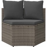  Set sofe 2 pcs Siva Solidno drvo akacije i poli ratan | shoptok.hr