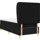  Postelja s vzmetnicami Črna 90x200 cm Tkanina, (22052773) | Shoptok.si