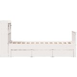 vidaXL Knjižna postelja brez vzmetnice bela 75x190 cm trdna borovina | Shoptok.si